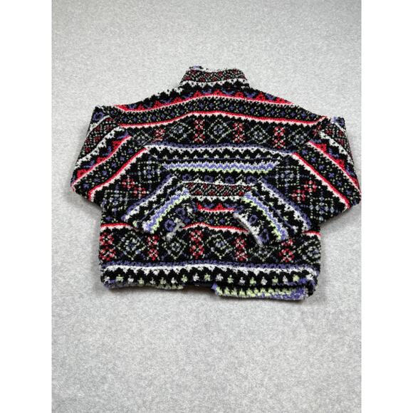 DSG Youth Girls Size S Cozy Fleece Full Zip Jacket Funky Fair Isle NWT - Picture 2 of 10